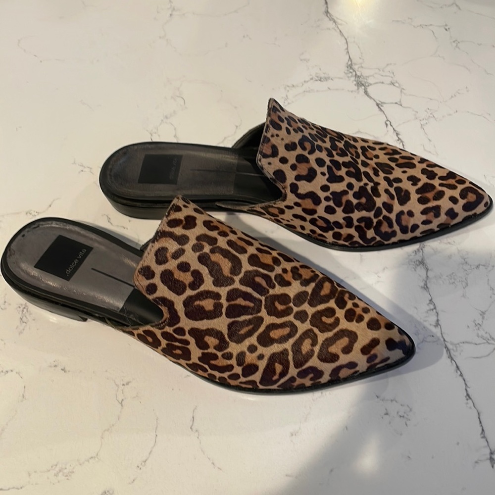 Dolce Vita leopard mules